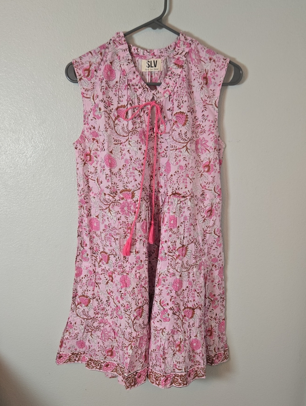 SLV Sur La Vague | NWT Pink Primrose Cap Sleeve Mini Dress One Size - Picture 2 of 12